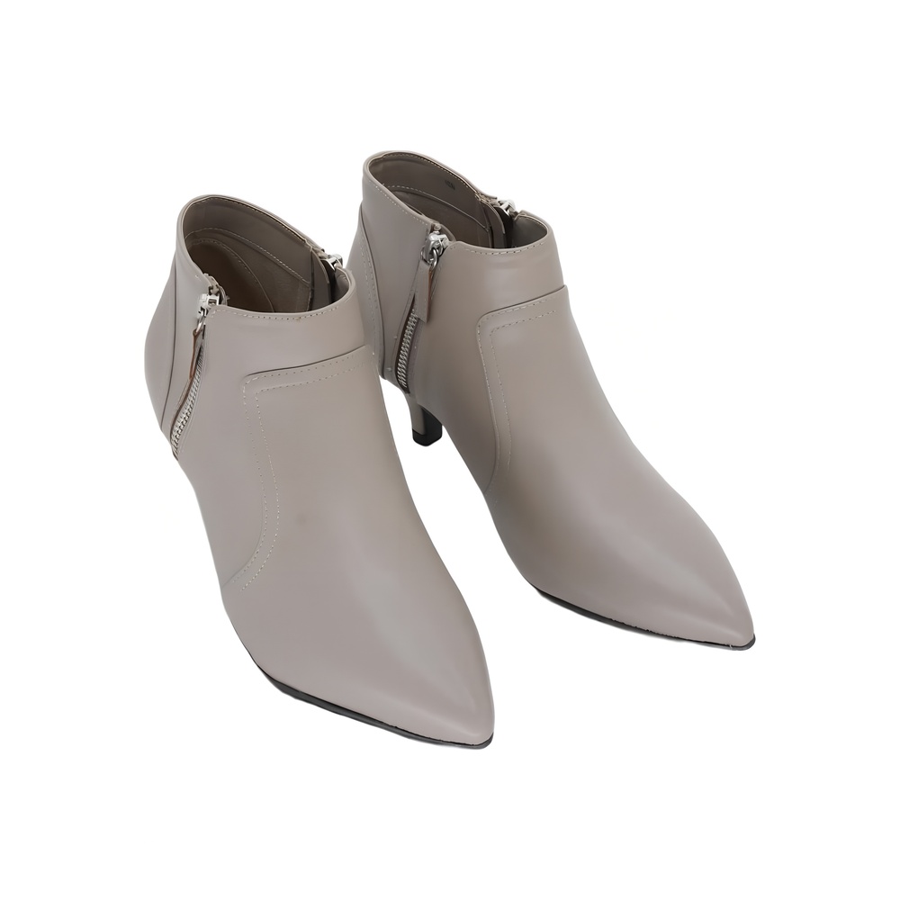 Easy Street Womens Annalee Dress Kitten Heel Ankle Boots Almond Gray Size 10N